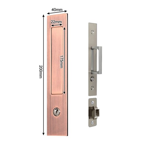 Pocket Door Handle with Heavy Duty Locking Mechanism for Sliding Applications - Picture 8 of 24