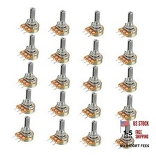20pcs WH148 Single-Joint Potentiometer BVariable Resistors 15mm Shaft 10K