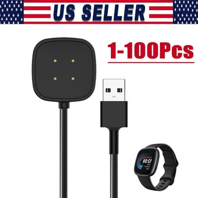Wireless Charger For Fitbit Sense Versa 3 4 Watch Fast Charging Dock Cable Lot