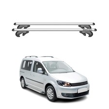 Menabo Dachträger Grundtäger für VW Caddy 2010-2015 90kg Aluminium Silber 2 tlg