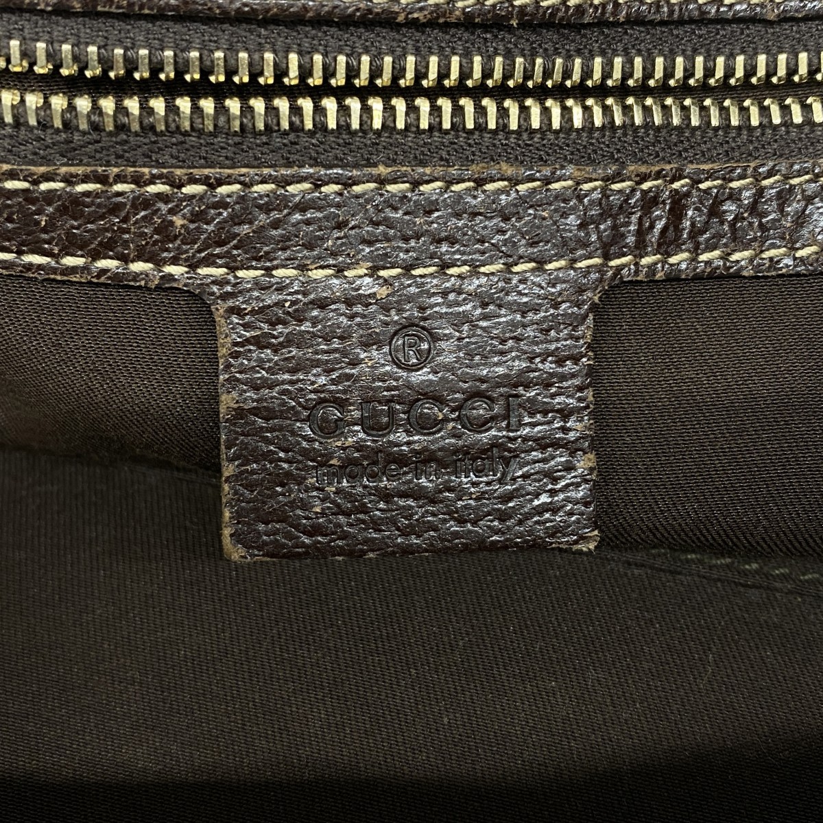 Gucci GG Canvas Handbag Brown Canvas Gold Hardware 154982 thumbnail 5