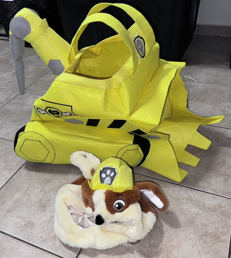 Pottery Barn Kids Paw Patrol Rubble Pc Halloween Costume Small