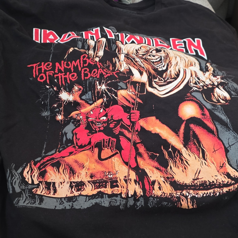 Iron Maiden The Number of the Beast Black 100% Cotton XXL T-Shirt