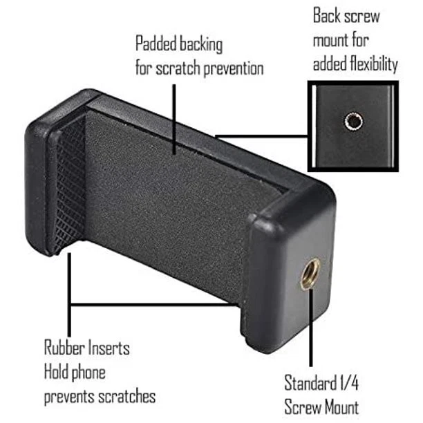 Universal Smartphone Tripod Mount for iPhone 12 Pro Max 11 XS X 8 7 Plus SE XR - Image 4 of 4