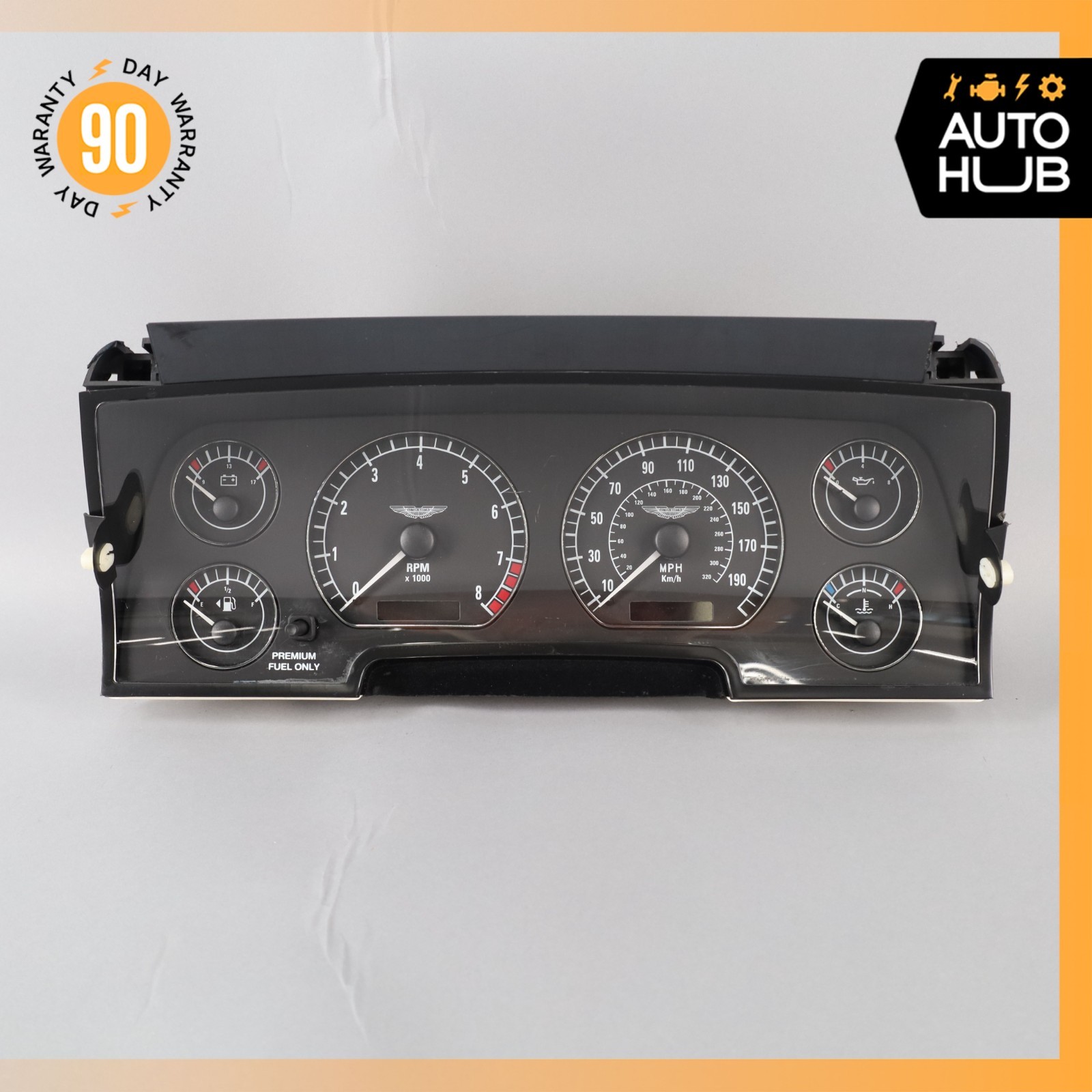 00-04 Aston Martin DB7 Vantage Manual Instrument Cluster Speedometer OEM 35k