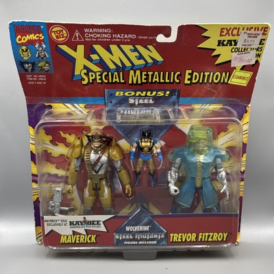 X-MEN KAYBEE METALLIC EDITION MAVERICK & TREVOR FITZROY 2 PACK MOC VHTF TOYBIZ