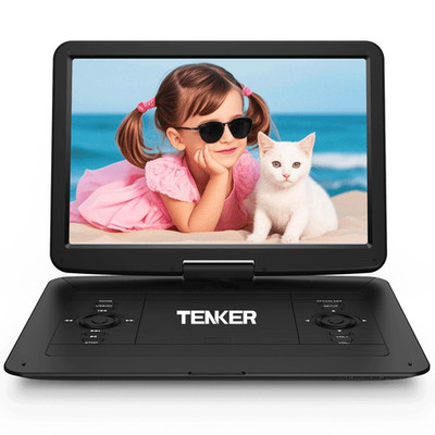TENKER 17.9'' Portable DVD Player w/ 15.6'' Swivel Screen Rechargeable Multimedia