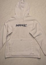Vintage 90s 00s Nike Center Swoosh Hoodie White S