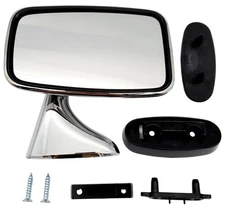 Right Hand Tex Style Chrome Exterior Door Mirror Classic Mini Car Ford MG MGB