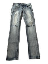 Refuge Women Blue Denim Medium Wash Distressed Jean SIze 4