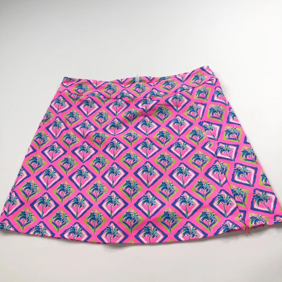 Lulu-B MED (Fit 32In) Nylon Golf Tennis Skirt Skort 6" Shorts All Over Print - Image 2 of 4