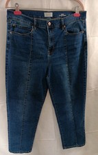 Size 14 Nicole Miller Soho High Rise Straight Jeans Women Denim Crop BD