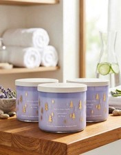 3 PACK NEW Lavender & Pine 3-Wick Candle 14.5 oz - FREE SHIP 