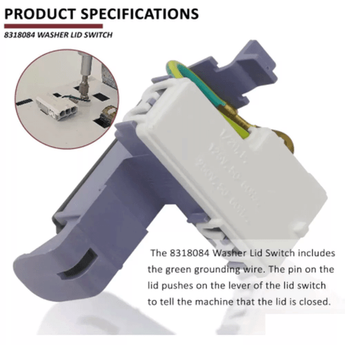 Washer Door Lid Switch AP6012742 For Kenmore Whirlpool & Estate Washing Machine - Picture 3 of 12