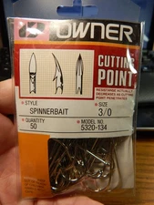 OWNER 5320-134 SPINNERBAIT 3/0 HOOKS 50 PACK NEW IN PACK LQQK