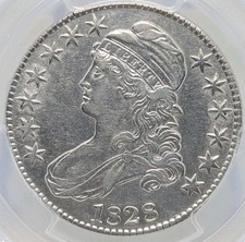 稀少(XF45) アメリカ合衆国 キャップド バスト タイプ女神像 1828 稀少