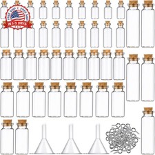 45 Pcs Small Mini Glass Bottles with Cork Stoppers Small Glass Jars with