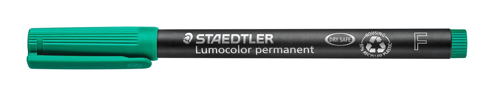 STAEDTLER 318-5 Lumocolor Permanent Pen Fine Line Width 06mm - Green Box of 6090₽