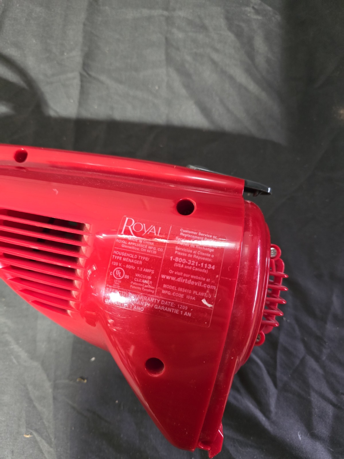 Dirt Devil Swift Stick Vacuum Motor And Handle Corded