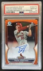 2023 Bowman Draft Travis Honeyman Chrome Auto Orange Refractor 1st #/25 PSA 10