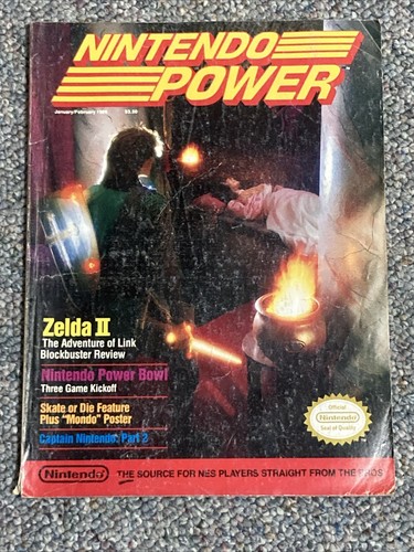 NINTENDO POWER 1989 Vol Issue #4 - Zelda 2: Adventure of Link W/ Poster Complete
