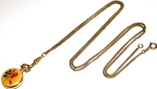 Vintage Swiss Bucherer signed as is clock pendant on gold filled Necklace Lot#64