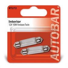 Blister Packed 2 x Number Plate Interior Light Bulbs 12v 10w C5W 239 - FESTOON