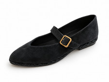 CAIMO Damen Ballerinas Mary Jane Dunkelblau (...