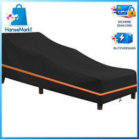 Gartenliege Abdeckung Schwerlast Wasserdicht Uv-BestäNdig Schwarz 200X75X40Cm