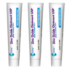 Zinc Oxide Ointment 20 , Skin Protectant, 3 Pack, 2 Oz Tubes  Thick Barrier Cre