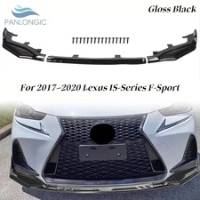 For 2017-2020 LEXUS IS-Series F-Sport Gloss Black Front Bumper Lip Splitter