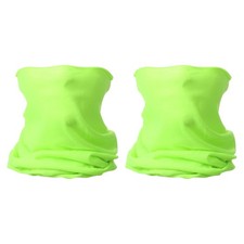 2pcs Summer Cooling Neck Gaiter Unisex Sun Protect Face Mask, Bright Green