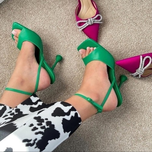 Sandalias de tacón ZARA VERDE 3314/910 - Imagen 2 de 15