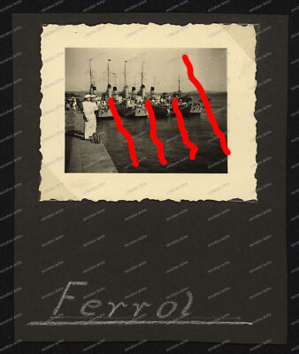 Foto-El Ferrol-Spanien-Hafen-Kriegsmarine-Schiffe-Bürgerkrieg-Legion-Condor-