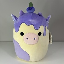 RARE SIZE 12 Benito The Blueberry Cow Squishmallows 2024 Plush Stuffed NEW NWT