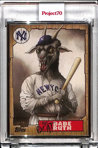 2021 TOPPS PROJECT 70 #666 BABE RUTH BY ALEX PARDEE P70 AP SILVER FRAME 07/51
