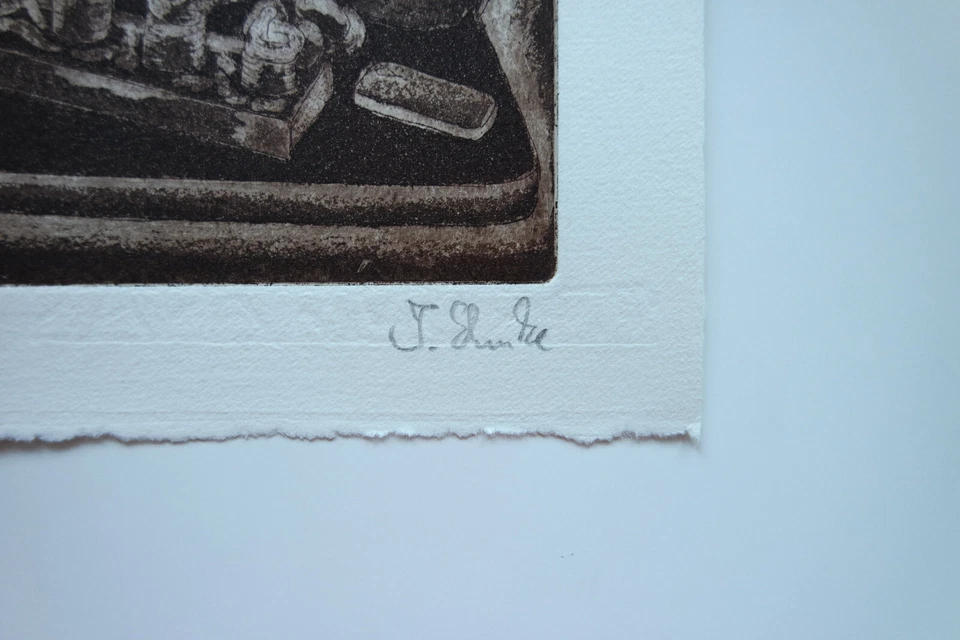 Aquatinta-Radierung „Raclette“, original signiert T. Ehmke, 2025 - Bild 4 von 4