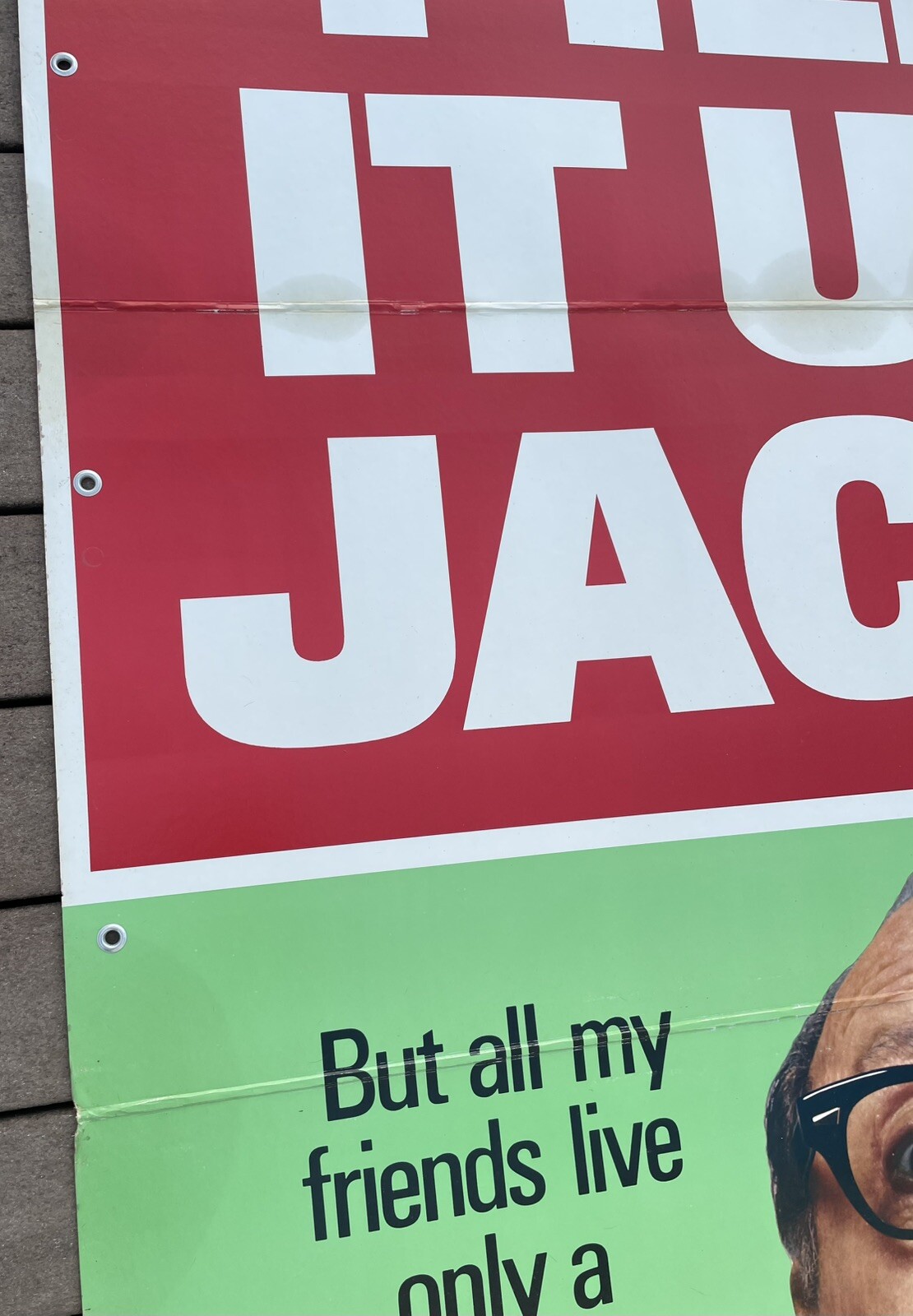 1960’s Texaco Sky Chief Gasoline Sign Jack Benny “Fill It Up, Jack” 70”x48”