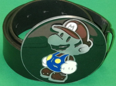 Neu Gürtelschnalle Mario Plumber Klempner Game Buckle Belt Top