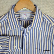 CARROLL AND COMPANY Beverly Hills Sz Large 15.5/33 Mens Cotton Sport Shirt Italy