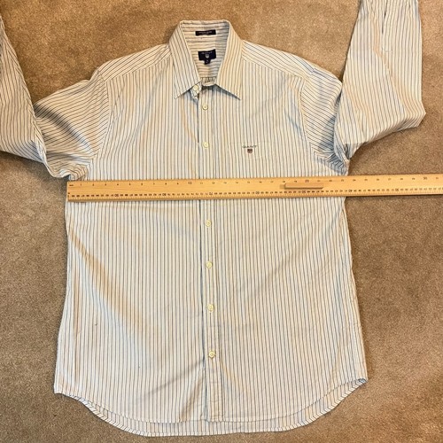 Gant Striped Shirt Mens Size XL 17.5" Button Down Collar Comfort Regular Fit - Picture 8 of 16