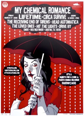 My Chemical Romance Lifetime & Circa Survive 2006 Concert Poster