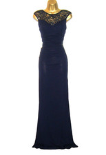 Lipsy Maxi Dress 12 Navy Sequin Split Evening Party Occasion Prom Wedding Xmas