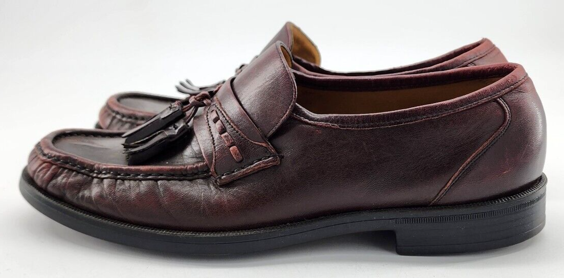 Florsheim Comfortech Burgundy Leather Tassel Loafer Shoes Men\'s Size 7.5 D USA Florsheim Comfortech Burgundy Leather Tassel Loafer Shoes  main image 2