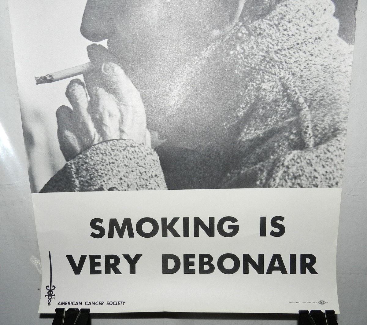 Lot of 3 Vintage 1969 American Cancer Society Anti Smoking Posters  -Debonair, So