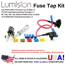 Add-A-Circuit Dual Low Profile ATT APS Fuse Tap Kit Dash Cam Radar Install Pack