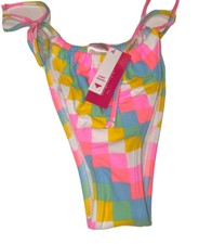 Xhilaration Super Cheeky Multi-Color Checkered Size M 4-6 Bikini Bottom