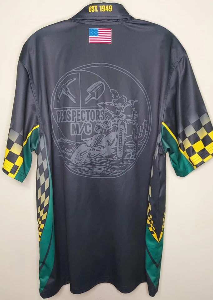 MC Prospector Mens Large Black Short Sleeve Button Up Shirt Made in USA - Image 4 of 4