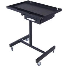 Heavy Duty Adjustable Work Table Bench with Drawer 220 lbs Rolling Tool Cart