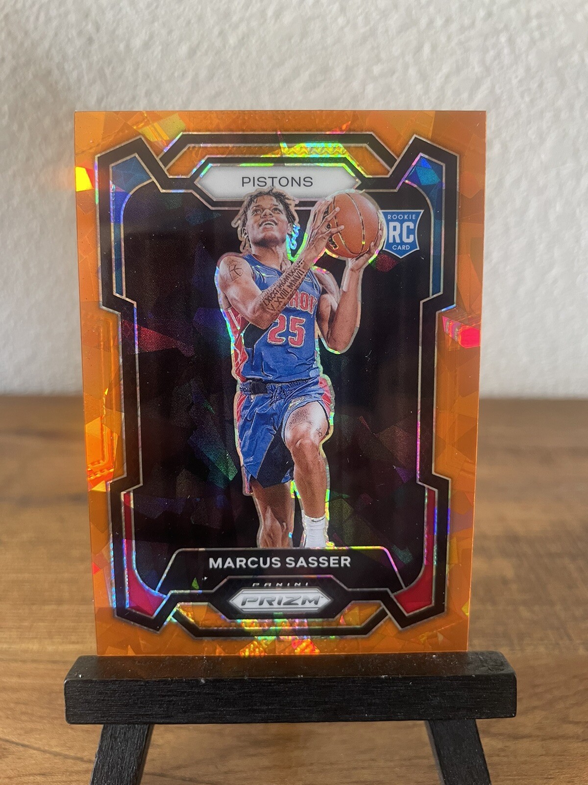 MARCUS SASSER #174 2023-24 PANINI PRIZM PISTONS RC ORANGE ICE